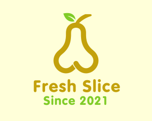 Fresh Yellow Pear Fruit  logo design