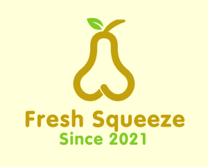 Fresh Yellow Pear Fruit  logo design