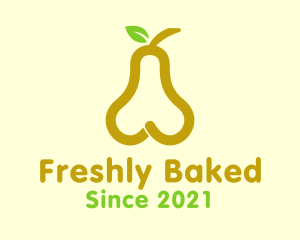 Fresh Yellow Pear Fruit  logo design