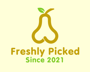 Fresh Yellow Pear Fruit  logo design