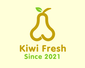 Fresh Yellow Pear Fruit  logo design