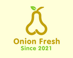 Fresh Yellow Pear Fruit  logo design