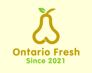 Fresh Yellow Pear Fruit  logo design