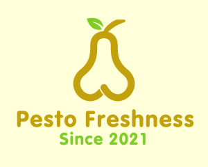 Fresh Yellow Pear Fruit  logo design