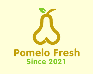 Fresh Yellow Pear Fruit  logo design