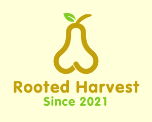 Fresh Yellow Pear Fruit  logo design