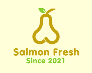 Fresh Yellow Pear Fruit  logo design