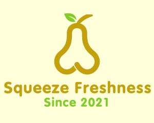 Fresh Yellow Pear Fruit  logo design