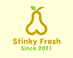 Fresh Yellow Pear Fruit  logo design