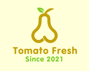 Fresh Yellow Pear Fruit  logo design