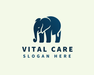 Elephant Animal Wildlife Logo