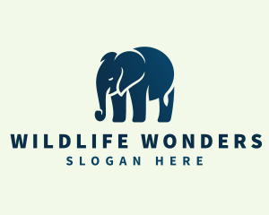 Elephant Animal Wildlife logo design