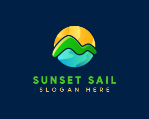 Sunrise Mountain seascape logo