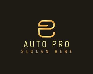 Premium Metallic Letter E Logo