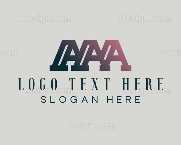 Construction Business Triple Letter A Logo