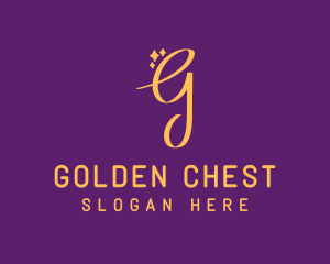 Gold Sparkle Letter G logo design