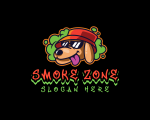 Smoke Dog Hip Hop logo design