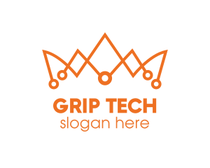 Orange Tech Crown  logo design