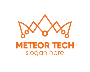 Orange Tech Crown  logo design