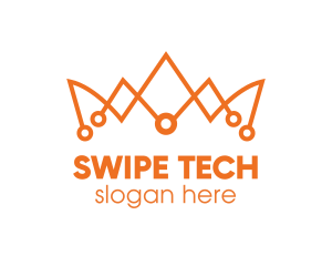 Orange Tech Crown  logo design