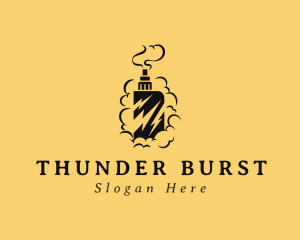 Smoking Thunder Vape logo design