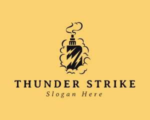 Smoking Thunder Vape logo design