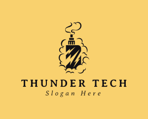 Smoking Thunder Vape logo design