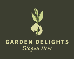 Herbal Plant Hand logo design