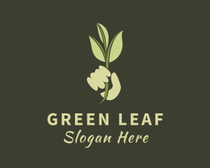 Herbal Plant Hand logo design