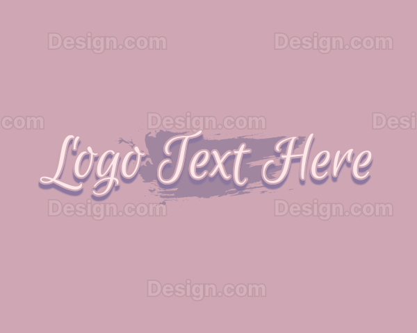 Pink Watercolor Paint Logo