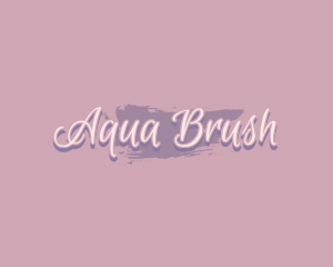 Pink Watercolor Paint  logo design