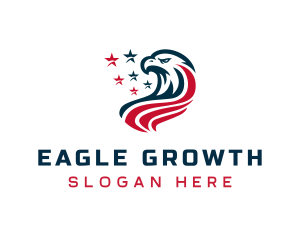 Patriotic American Eagle logo design