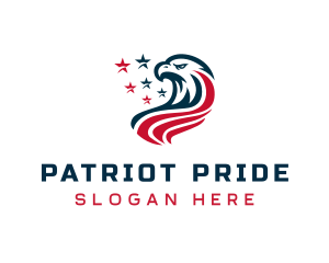 Patriotic American Eagle logo design