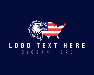 America Flag Eagle logo