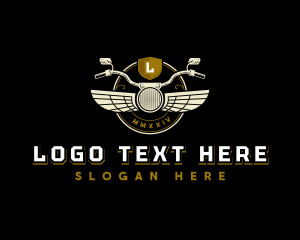 Motorcycle Rider Wings logo