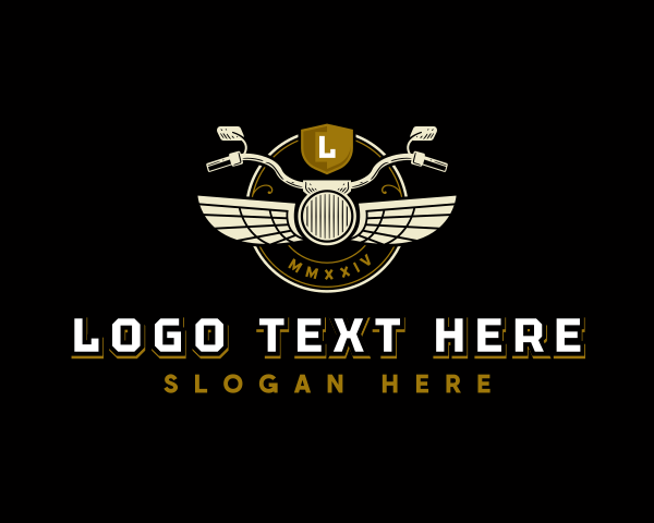 Motorcycle Rider Wings logo