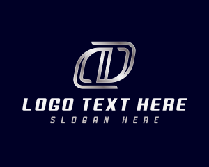 Modern Industrial Letter D logo