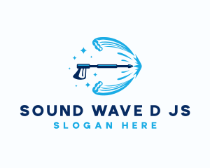 Pressure Wash Water Wave logo design