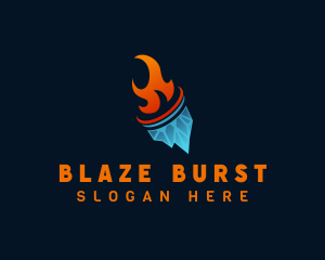 Heating Cooling Elements logo design