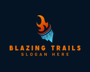 Heating Cooling Elements logo design