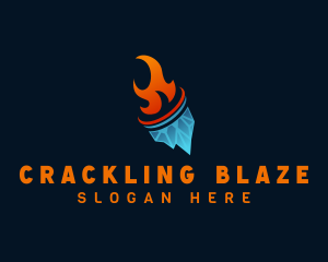 Heating Cooling Elements logo design