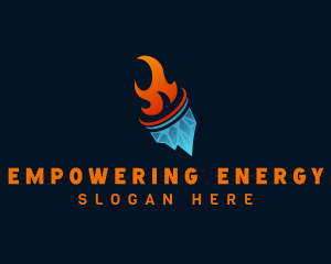 Heating Cooling Elements logo design