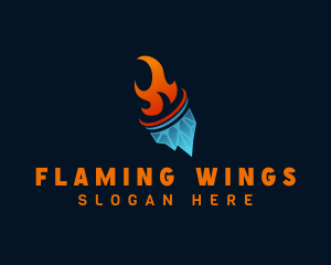 Heating Cooling Elements logo design