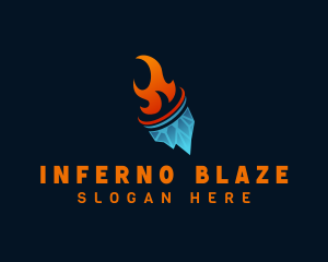 Heating Cooling Elements logo design