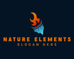 Heating Cooling Elements logo design