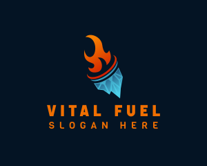 Heating Cooling Elements logo design