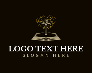 Tree - Tree Book Education logo design