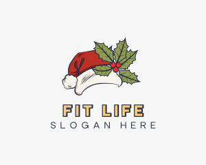 Christmas Santa Claus Hat logo