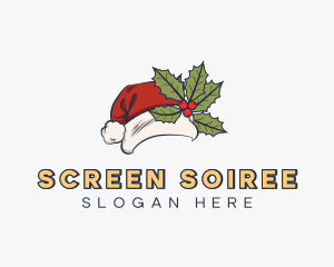 Christmas Santa Claus Hat logo design