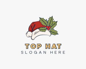 Christmas Santa Claus Hat logo design